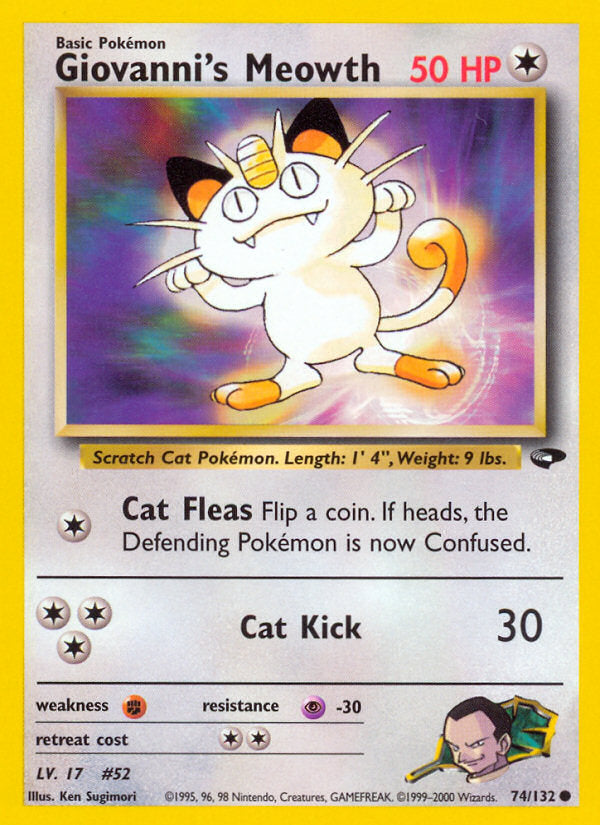 Gym Challenge Giovanni's Meowth #74/132 unlimited